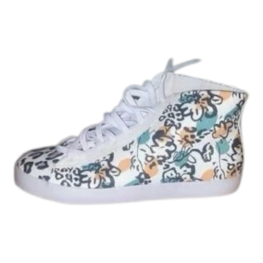 OTBT Womans Leather Hologram‎ High Top Sneaker- Jungle Sz 8.5